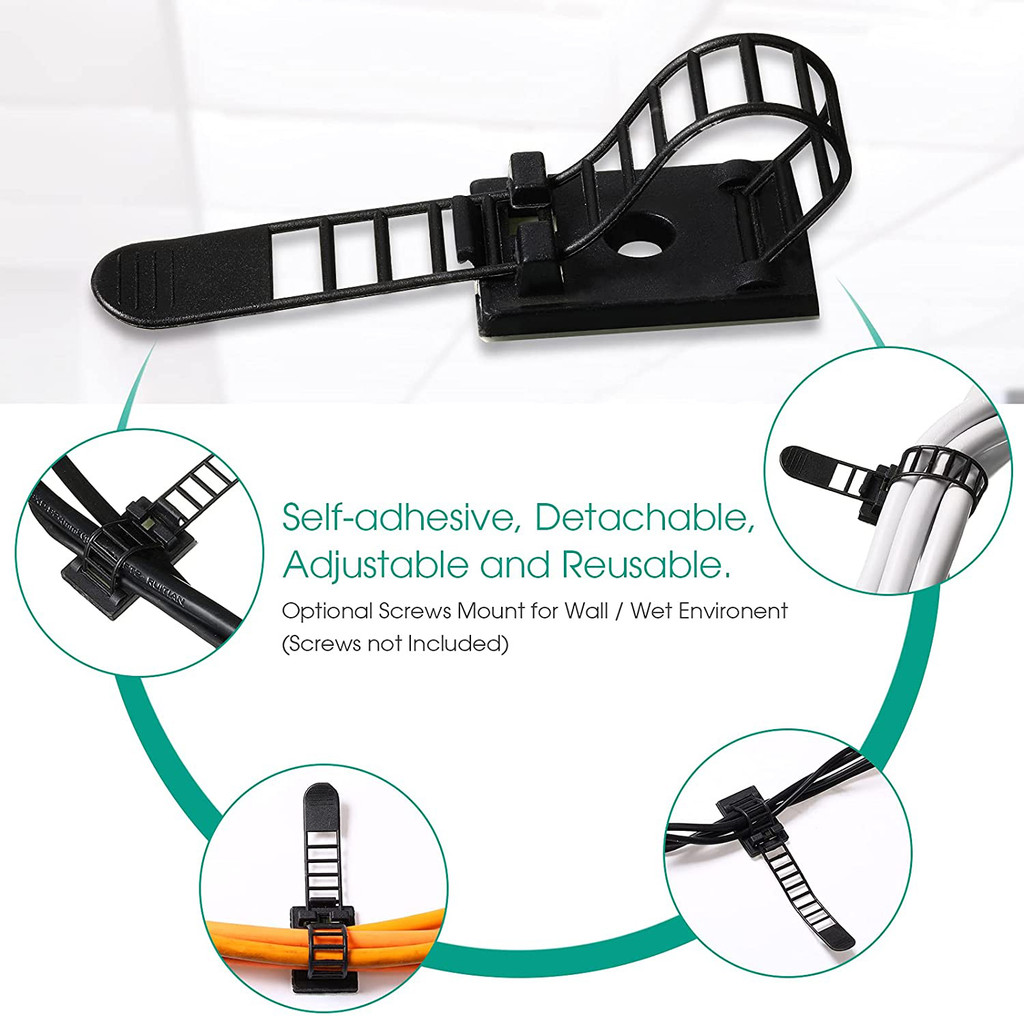 

Kabel Ties Penjepit Kabel Zip Cable Organizer Nylon 100 PCS 2x3cm