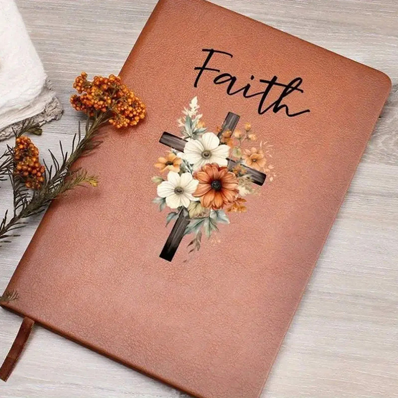 

Leather Prayer Journal Journal Prayer Notebook Leather Flower Design Notebook Christian Gifts For Women Men Daily & Weekly Bible