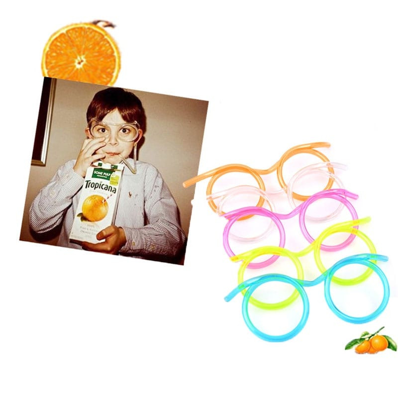 SEDOTAN KACAMATA sedotan unik sedotan bening S019