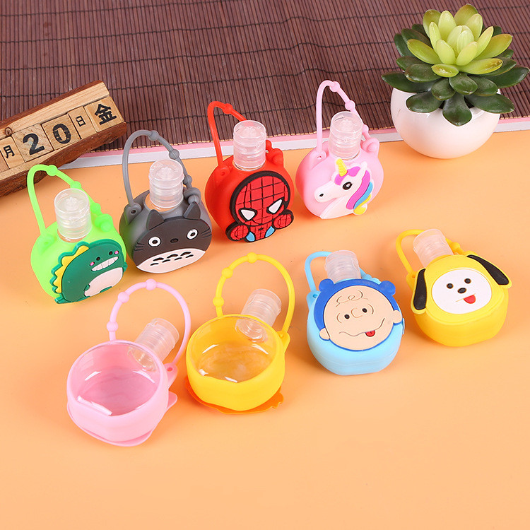 Botol Hand Sanitizer Gantungan Tas Sekolah Motif Cartoon Bulat Botol Refill Hand Sanitizer Lucu 𝐼𝒩𝒟𝒪