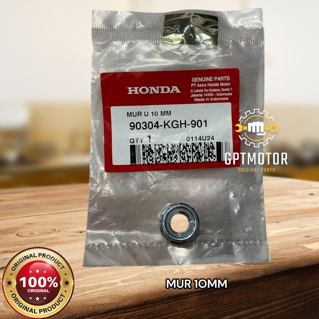 MUR NUT LOCK 10MM ADV BEAT CB150R CBR GENIO PCX REVO SCOOPY SONIC VARIO HONDA ORIGINAL 90304-KGH-901