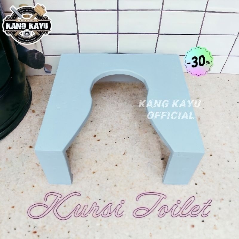 Kursi toilet jongkok Kursi wc duduk portabel kursi kloset duduk bahan kayu