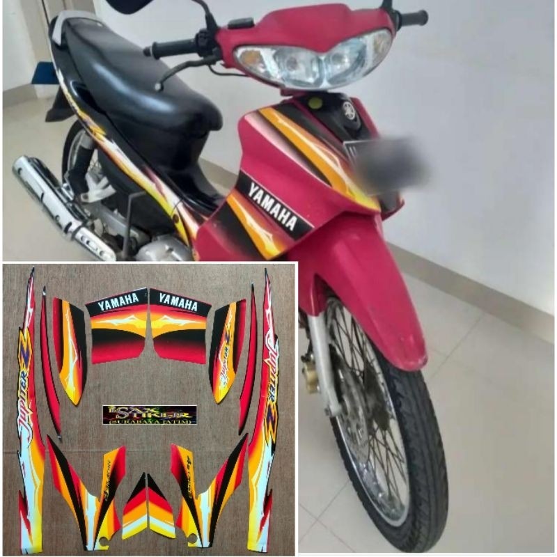 COD Striping Original Yamaha Jupiter Z merah hitam tahun 2004 MOTOR