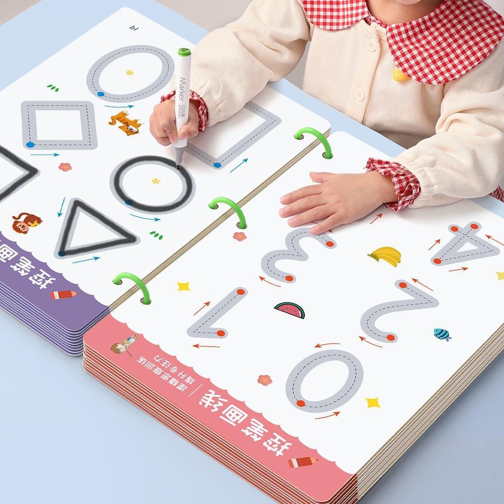 

Training Book Magical Tracing Workbook Control Reusable Magic Practice Copybook Children Montessori Drawing Education Book