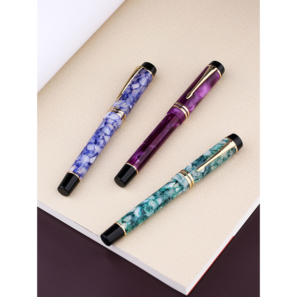 

Majohn M600S Resin Fountain Pen Iridium EF 0.38mm/F 0.5mm Nib Ink Writing Gift Pen for Office School Supplies Stationery