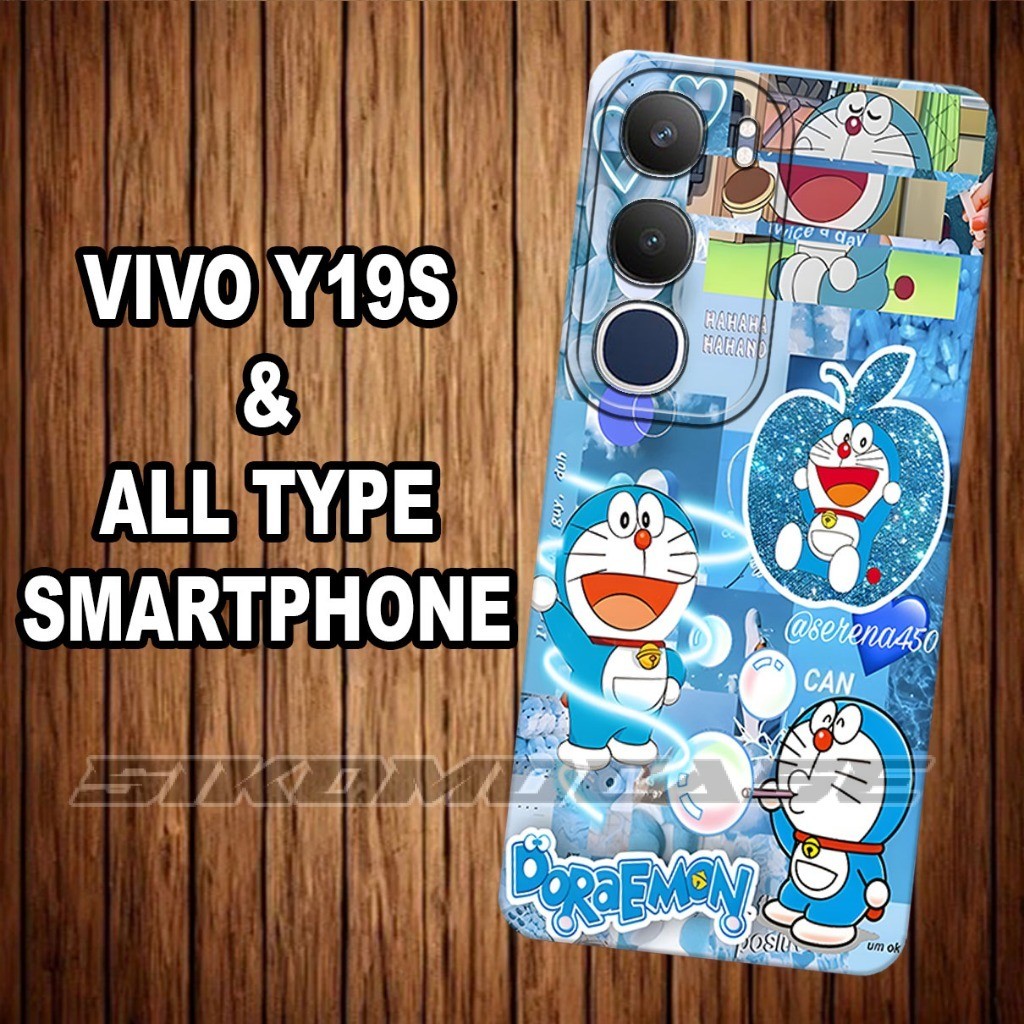 Softcase karet Hp VIVO Y19S Terbaru 2024 | Case Motif Gambar Doraemon | Case VIVO Y19S Silikon Tpu P