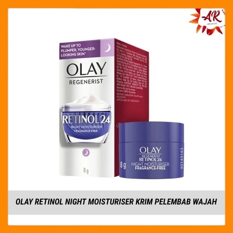 Olay Krim Malam Pelembab Wajah Anti Aging 8gr