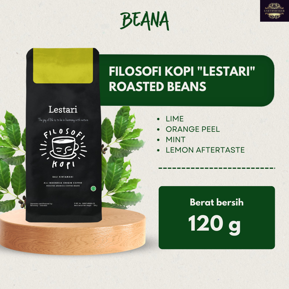 

Lestari Coffee Roasted Beans | Filosofi Kopi Bubuk 120gr - Beana Roastery Semarang