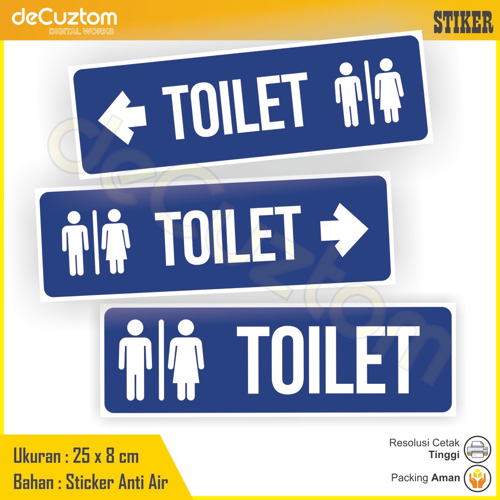 

Stiker Penunjuk Toilet Sticker Penunjuk WC Stiker Toilet disabilitas deCuztom