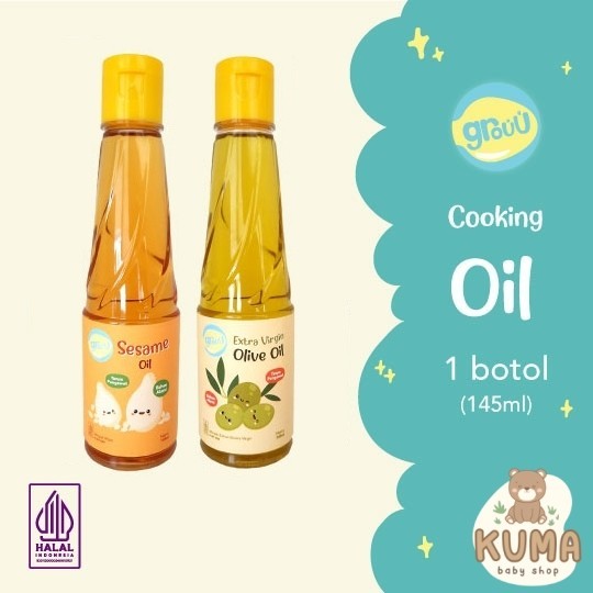 

Grouu - MPASI Virgin Olive Oil & Sesame Oil Minyak Wijen - BB Booster (145ml) - NO MSG