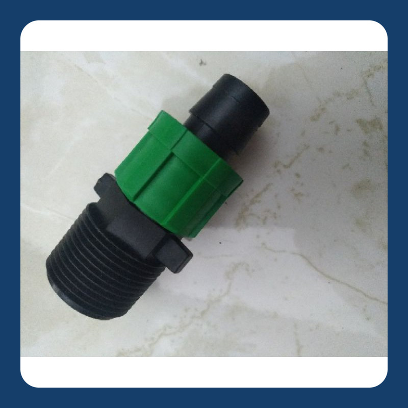Sambungan selang drip 16mm ke drat 1/2 3/4 konektor .Connector tape lock nut canister filter aquariu