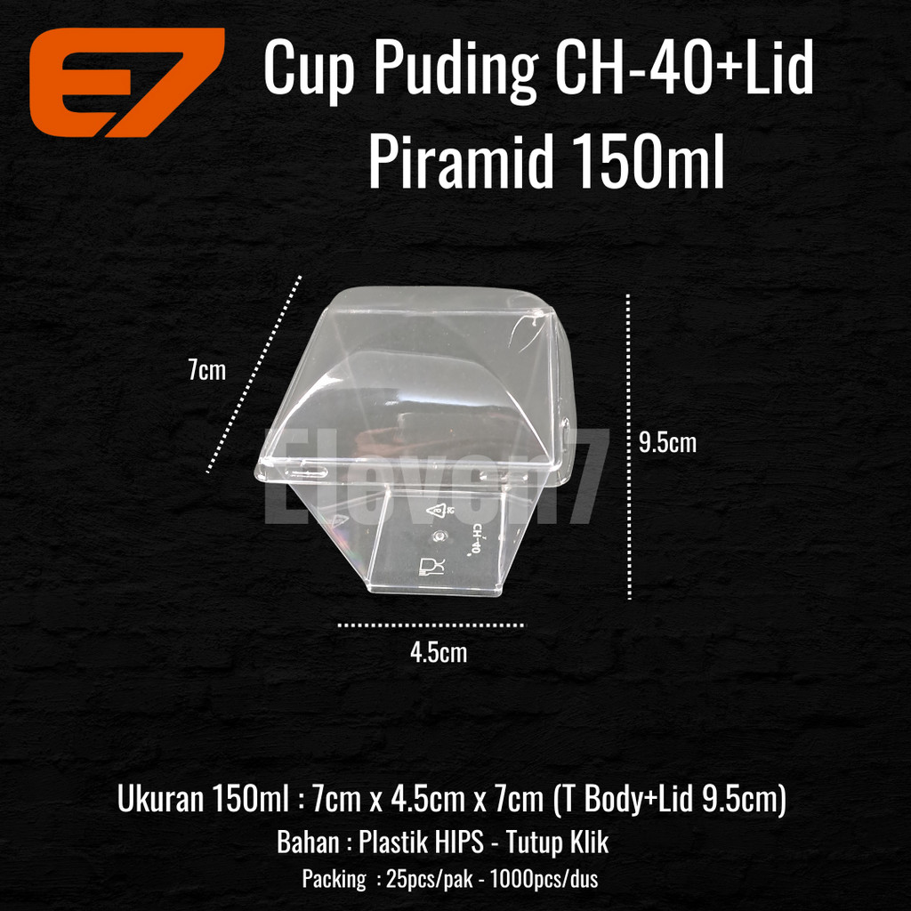 Cup Pudding CH-40 - Gelas Pudding/Dessert, Dessert Cup, Gelas Kue (25pcs)