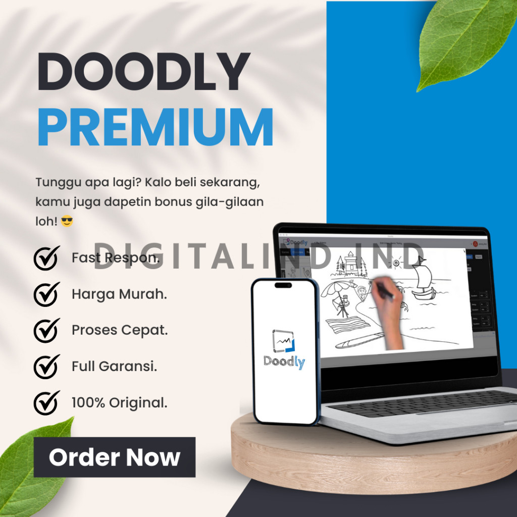 Doodly Premium Lifetime Animasi Whiteboard Maker Software murah