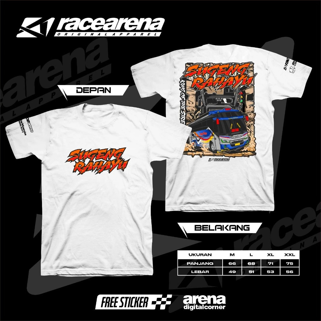 Kaos Bus Sugeng Rahayu Vol.1 Baju Bus Basuri Viral Kaos Pria Wanita