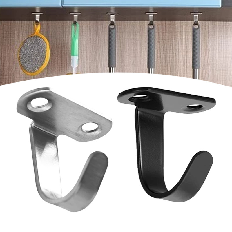 5Pcs Kapstok Single L Hook Gantungan Dinding Tembok Dengan Sekrup
