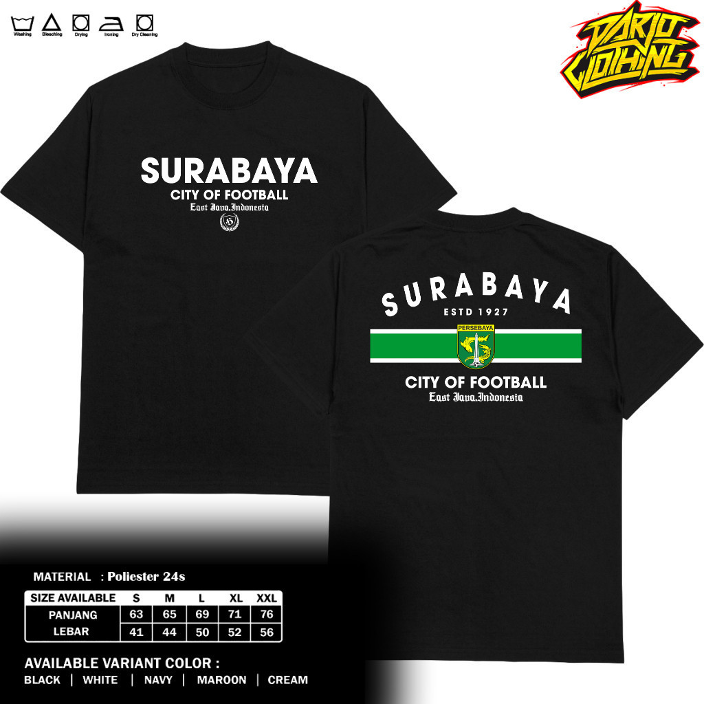 Kaos DarjoClothing - kaos persebaya surabaya city of football Terbaru