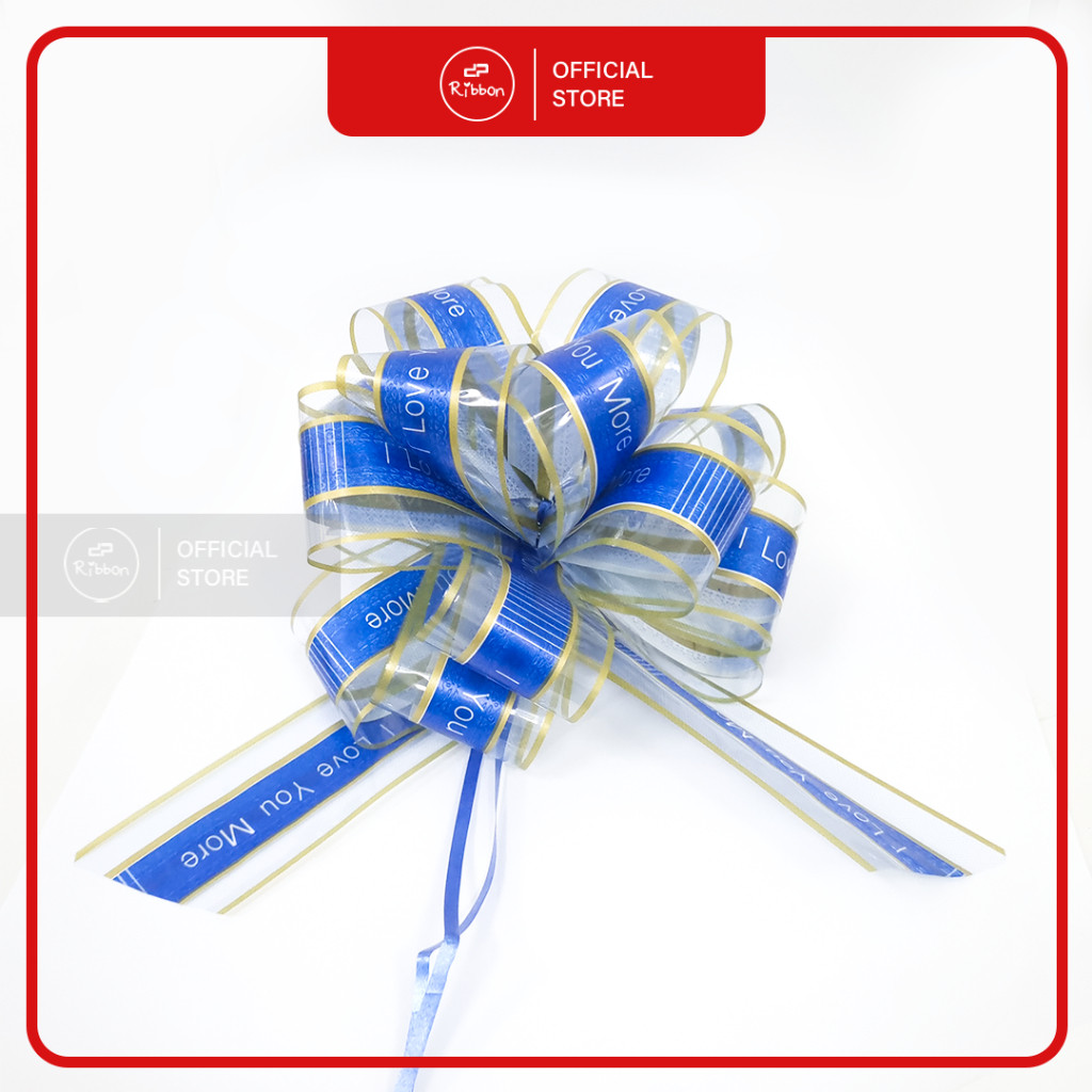 

1 Pcs Pom 50MM ILY Pita Trik POM I Love You More Hiasan Kado Parcel Hantaran model Serut