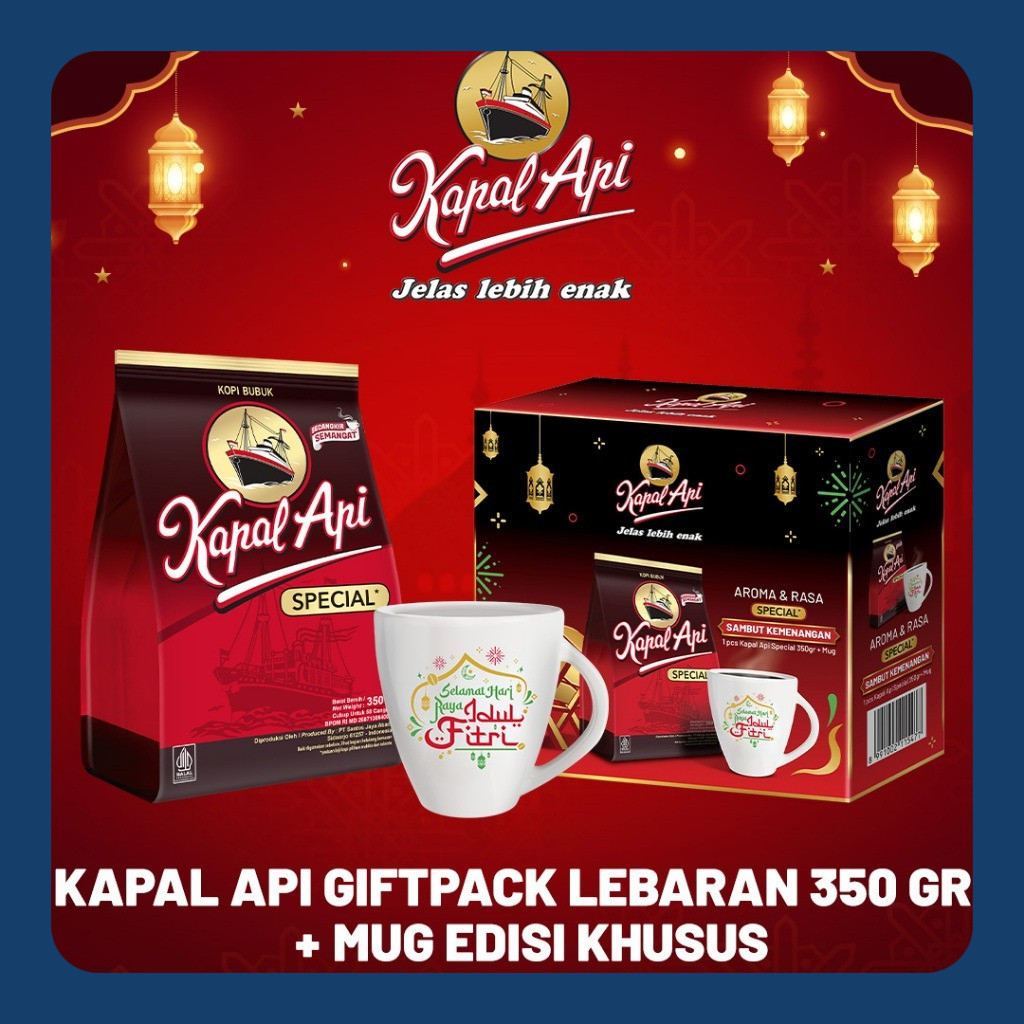 

KAPAL API GIFTPACK LEBARAN 350 Gr + Mug Edisi Khusus