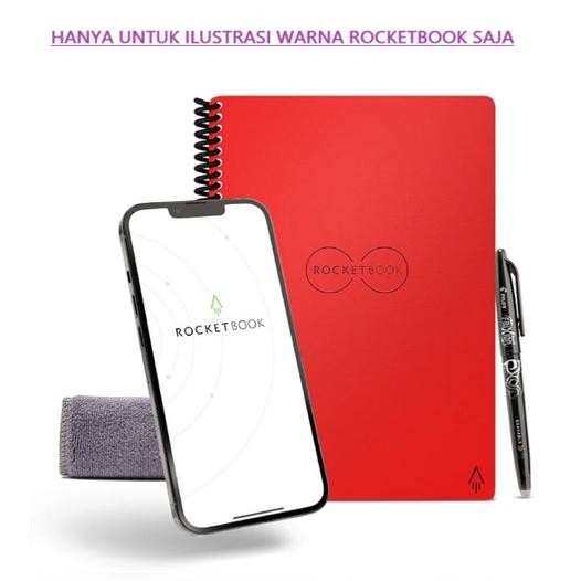 

TERLARIS! Rocketbook Core Everlast Reusable Smart Notebook - Executive 6"x8.8" - Atomic Red
