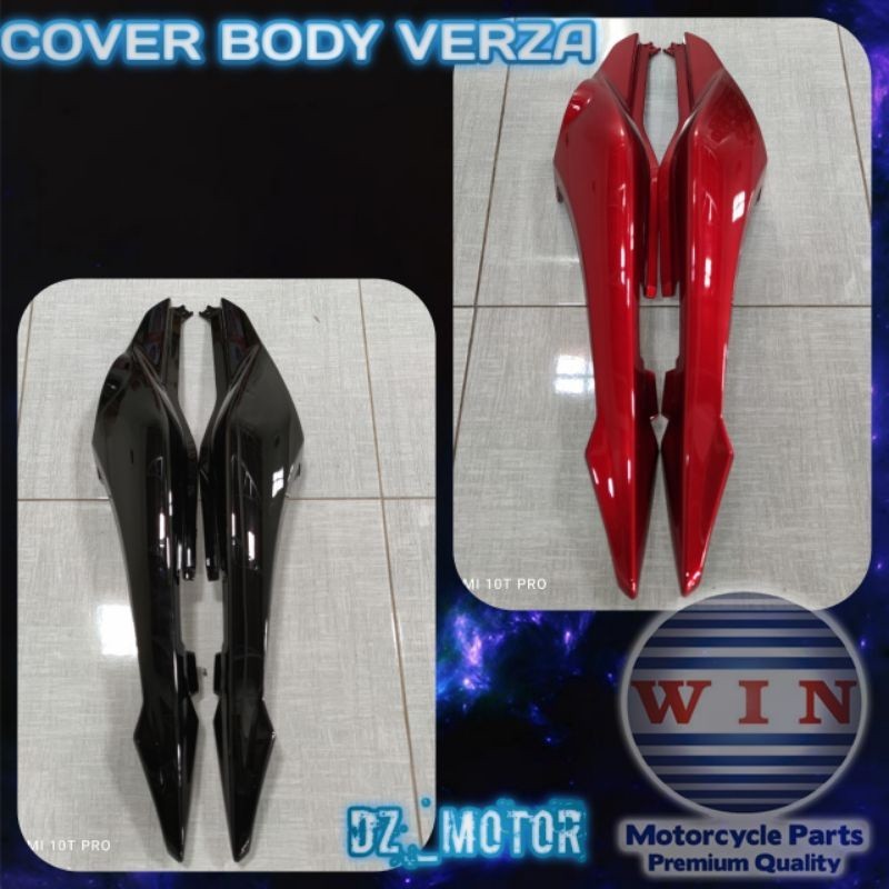 Cover Body Belakang Honda Verza Hitam Merah Maroon Merek WIN