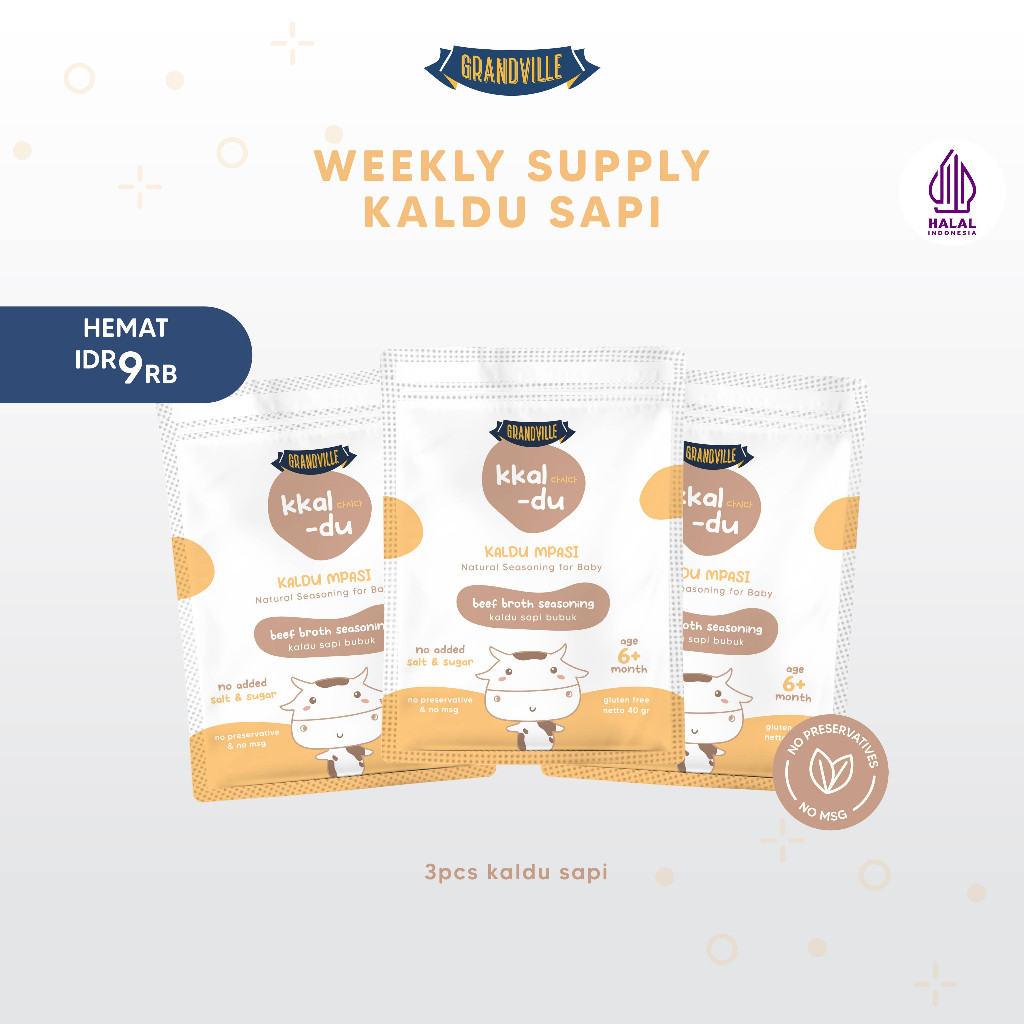 

Grandville Kaldu Sapi Mpasi BB Booster Non MSG Weekly Supply