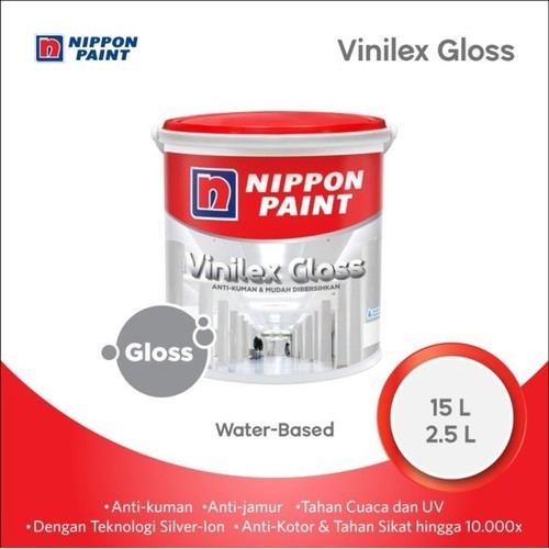 Terlaris CAT TEMBOK INTERIOR NIPPON PAINT VINILEX GLOSS (PAIL)