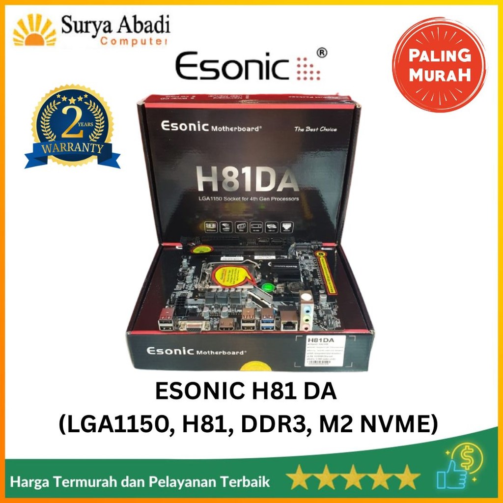 MOTHERBOARD ESONIC H81 DA | MOTHERBOARD H81 LGA 1150