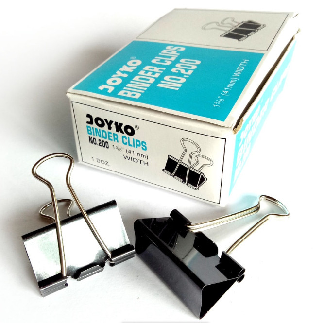 

[Isi 12] Binder Clips Joyko No. 200 (41 mm)