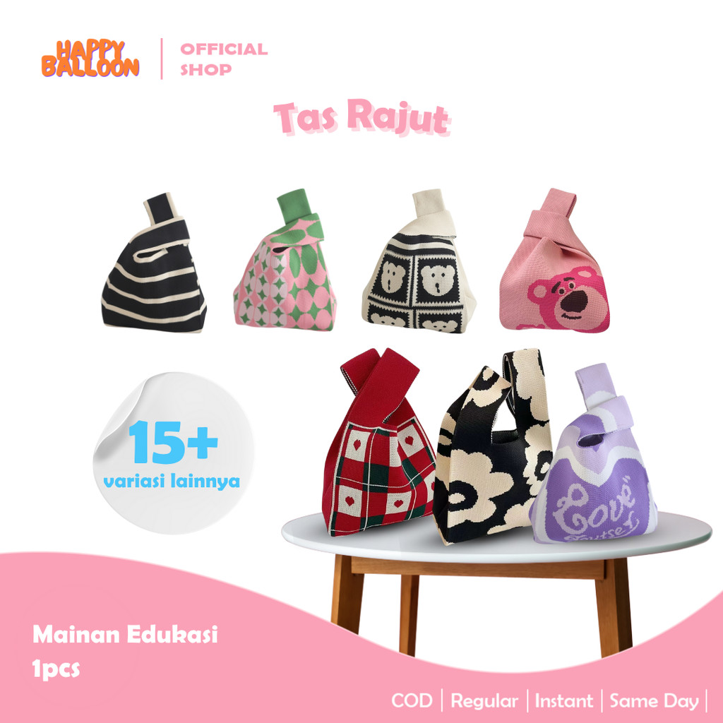 

HappyBalloon Tas Rajut / Knit Bag / Tas Hampers / Buffalow Bag