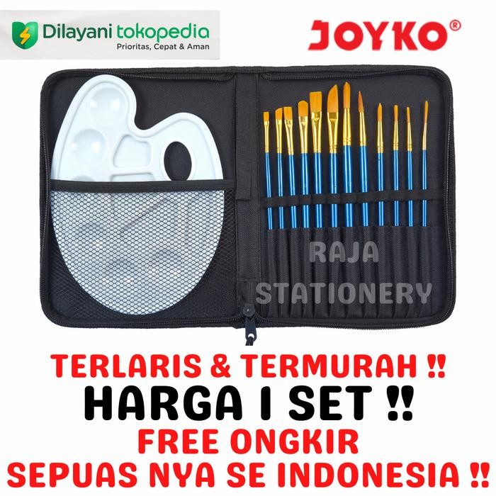 

Joyko Brush Set + Palette / Set Kuas Lukis Cat Acrylic + Palet BRS-7 PROMO !