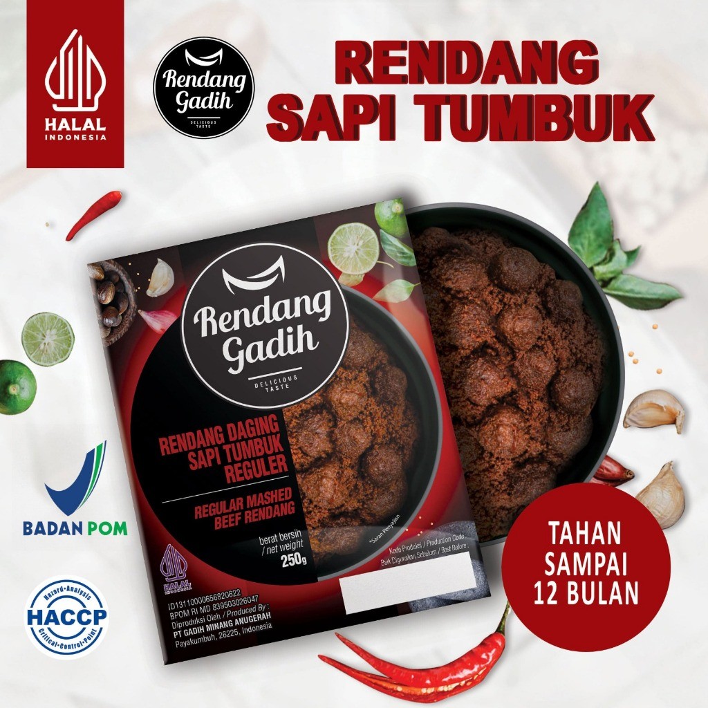 

Rendang Gadih - Rendang Daging Sapi Tumbuk 250 g