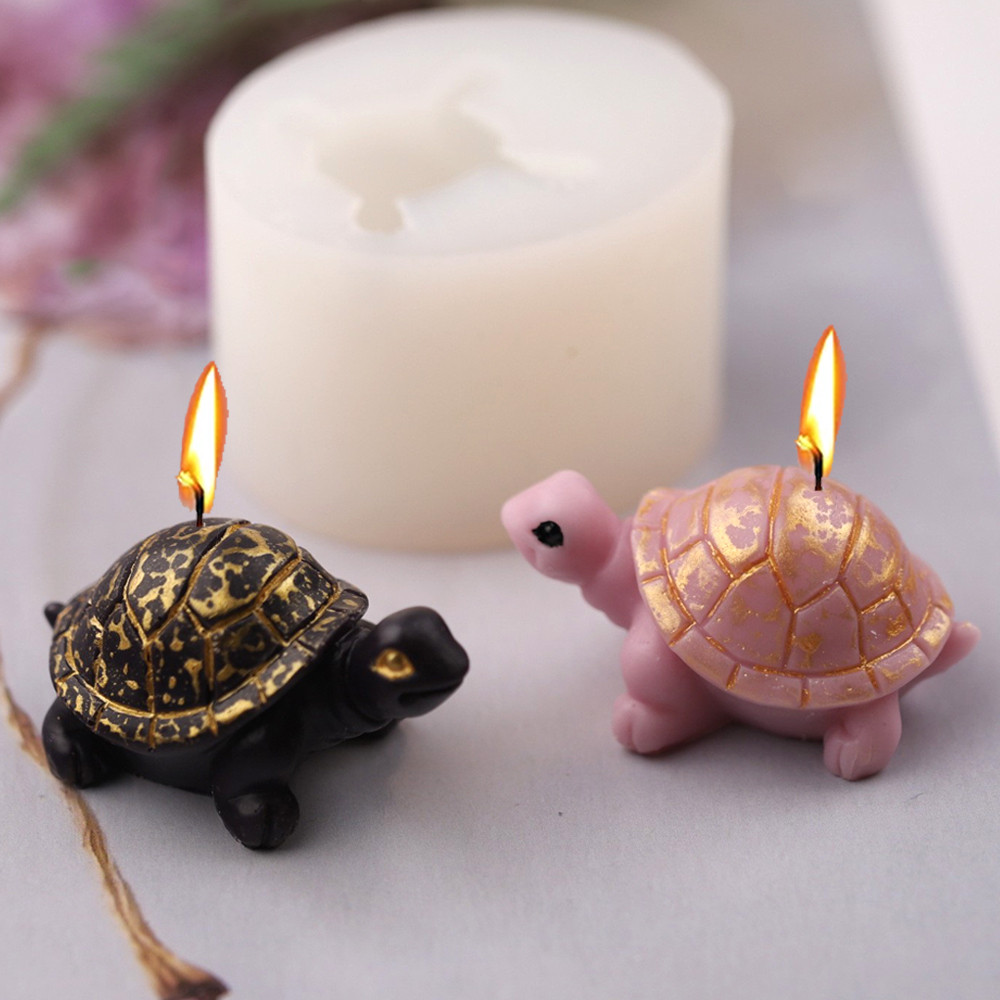 

DIY Turtle Candle Making Silicone Mold Handmade Animal Ornament Plaster Resin Casting Mould Chocolate Fondant Molds Home Decor