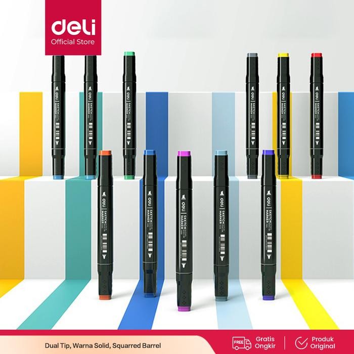 

Promo FLASH SALE - Deli Sketch Marker 2 Tip E70806 40 WARNA spidol mewarnai - 40 WARNA Terlaris