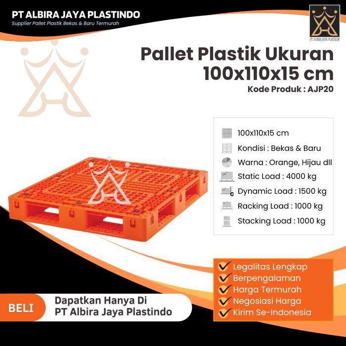

pallet plastik second ukuran 100x120x15