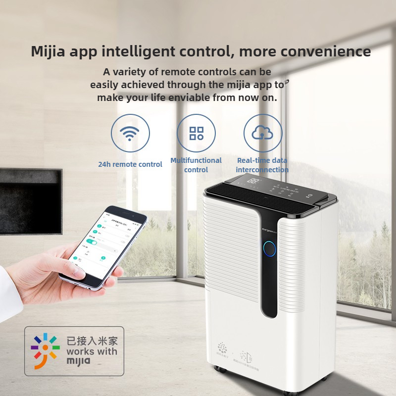 Eurgeen OJ-225E Dehumidifier 22L / Day Powerful Dehumidification, Mijia Smart Control 5L Large Water
