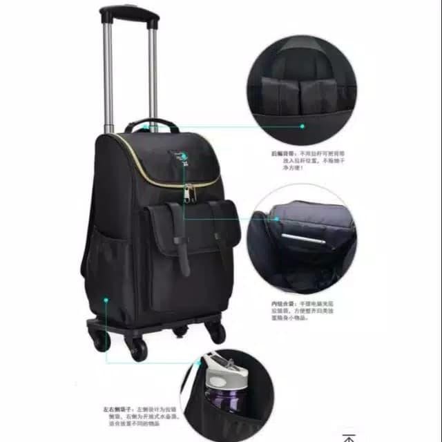 TAS TROLI ANELLO 4 RODA TROLLEY BAG TAS TRAVEL ANELLO BERKUALITAS 2706