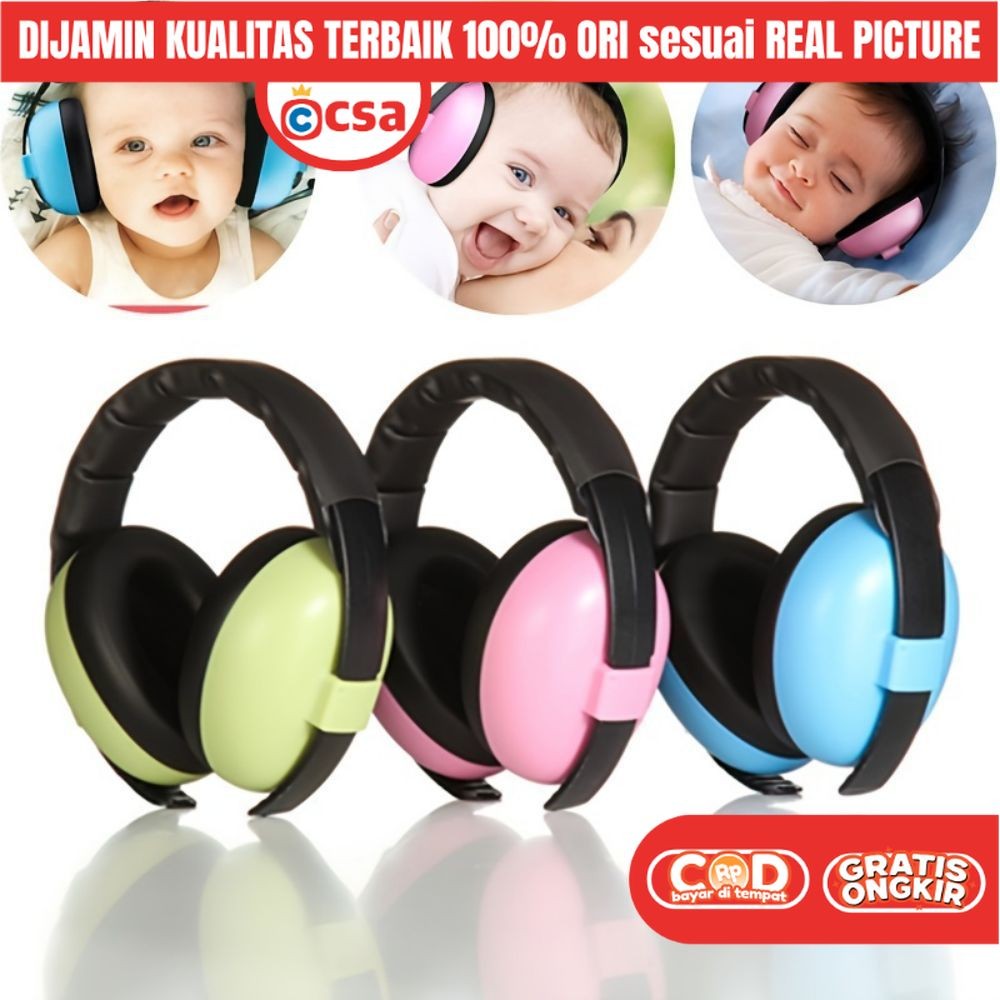 Earmuffs Penutup Telinga Anak Bayi Remaja Dewasa Peredam Suara Naik Pesawat Import Termurah