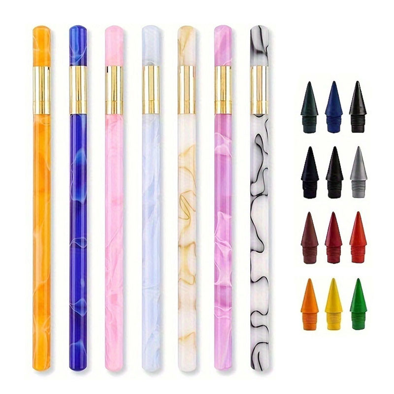 

New Simplicity Eternal Pencil 12 Colors HB Replaceable Pen Tip Student Sketching Drawing Writing Tool School Office Stationery