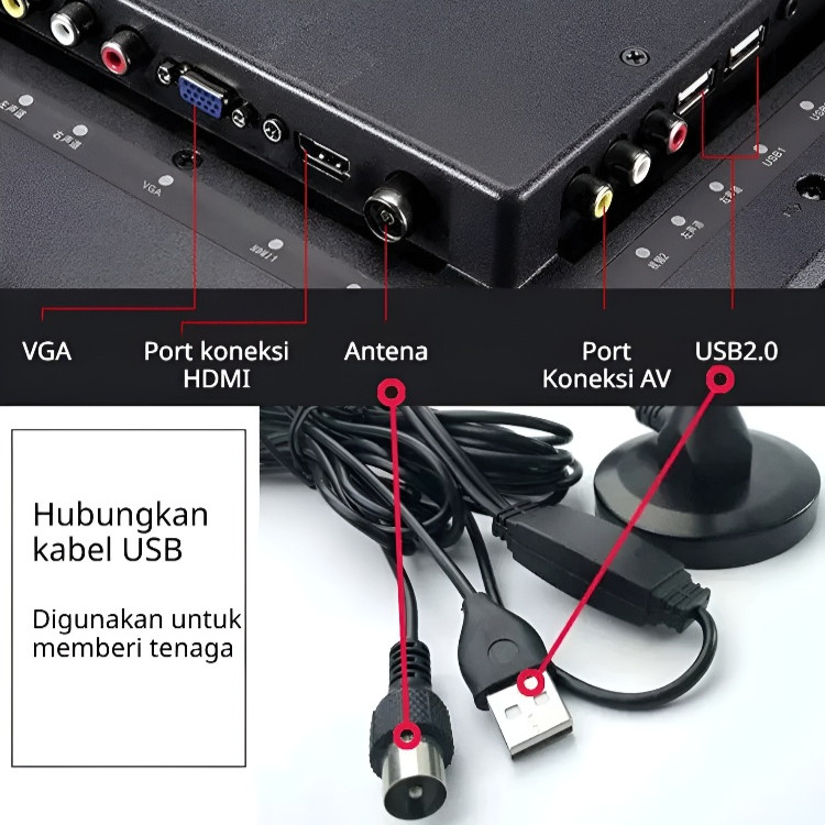 ⚡️(COD/Pengiriman Cepat 24 Jam)⚡️[Kualitas 4K] Booster Antena TV Digital/Antena TV Digital Indoor/Am