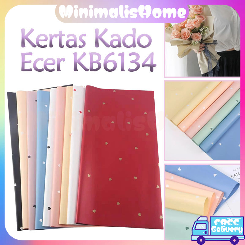 

Wrapping Paper Kertas Buket LOVE Polkalove Cellophane/ Kertas Kado Ecer KB6134