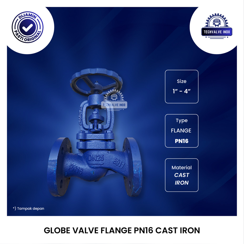 GLOBE VALVE 2" INCH FLANGE PN16 CAST IRON ORIGINAL