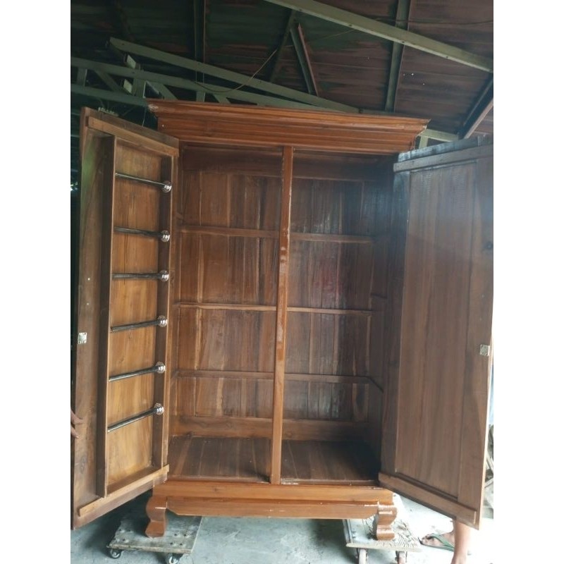 Lemari Pakaian 2 Pintu Gamis Hijab Kayu Jati/Candra Furniture