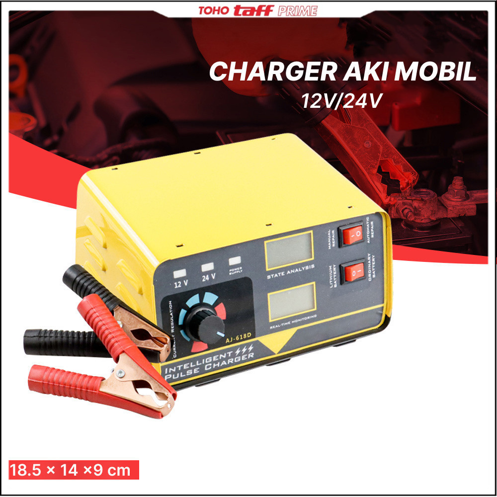 OTOHEROES Charger Aki Mobil Intelligent Battery Charger 12V/24V - AJ-618D