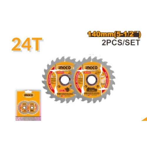 Ingco TSB1403 Mata Circular Saw 5 1/2 Inch 2 Pcs TCT Saw Blade Set