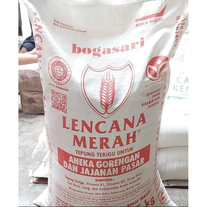 

Tepung Terigu Lencana Merah 1 Karung 25 Kg