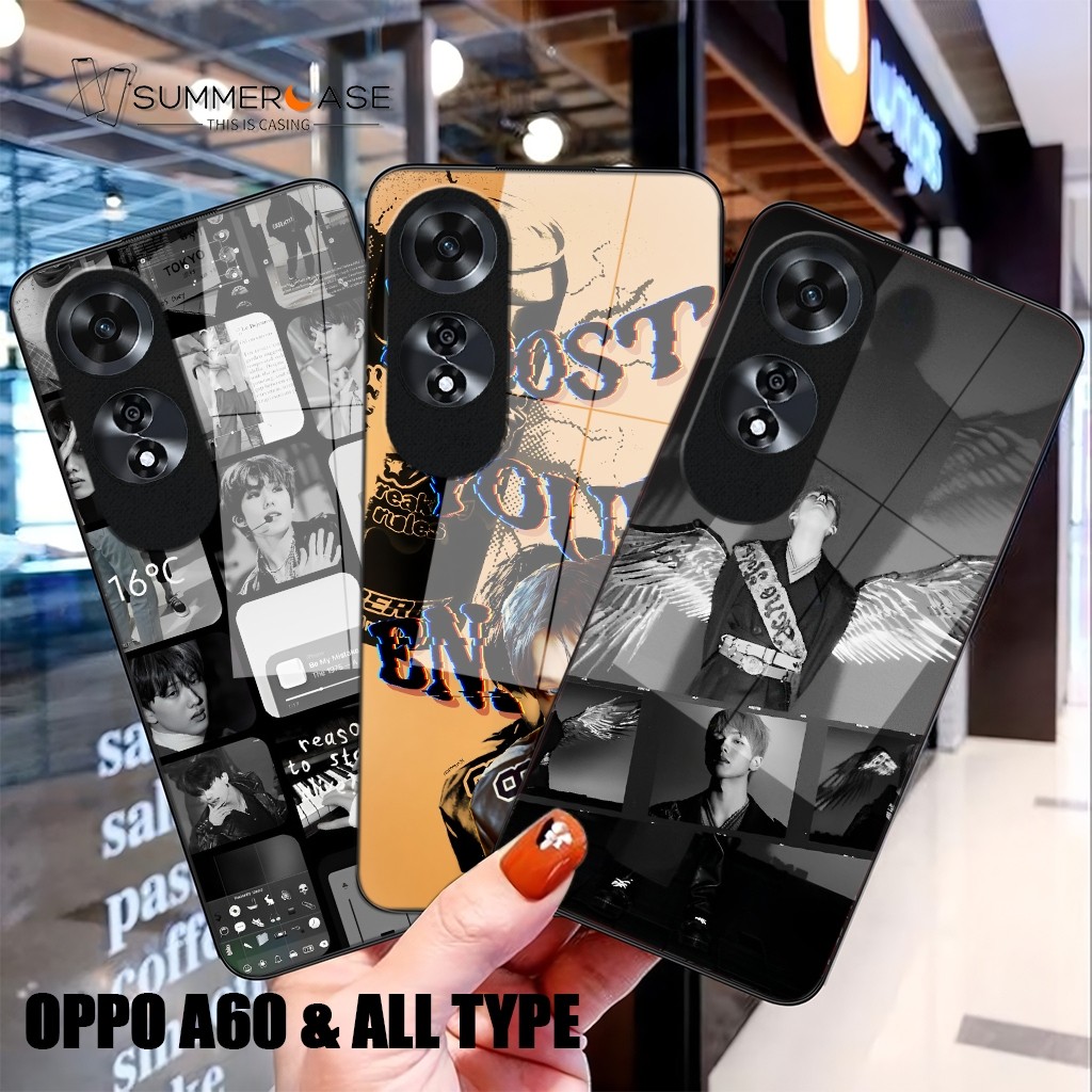 A375 SOFTCASE KACA GLOSSY PROTECT PARK JISUNG NCT KPOP OPPO A60 ALL TYPE - CANTUMKAN TIPE HP DI CATA