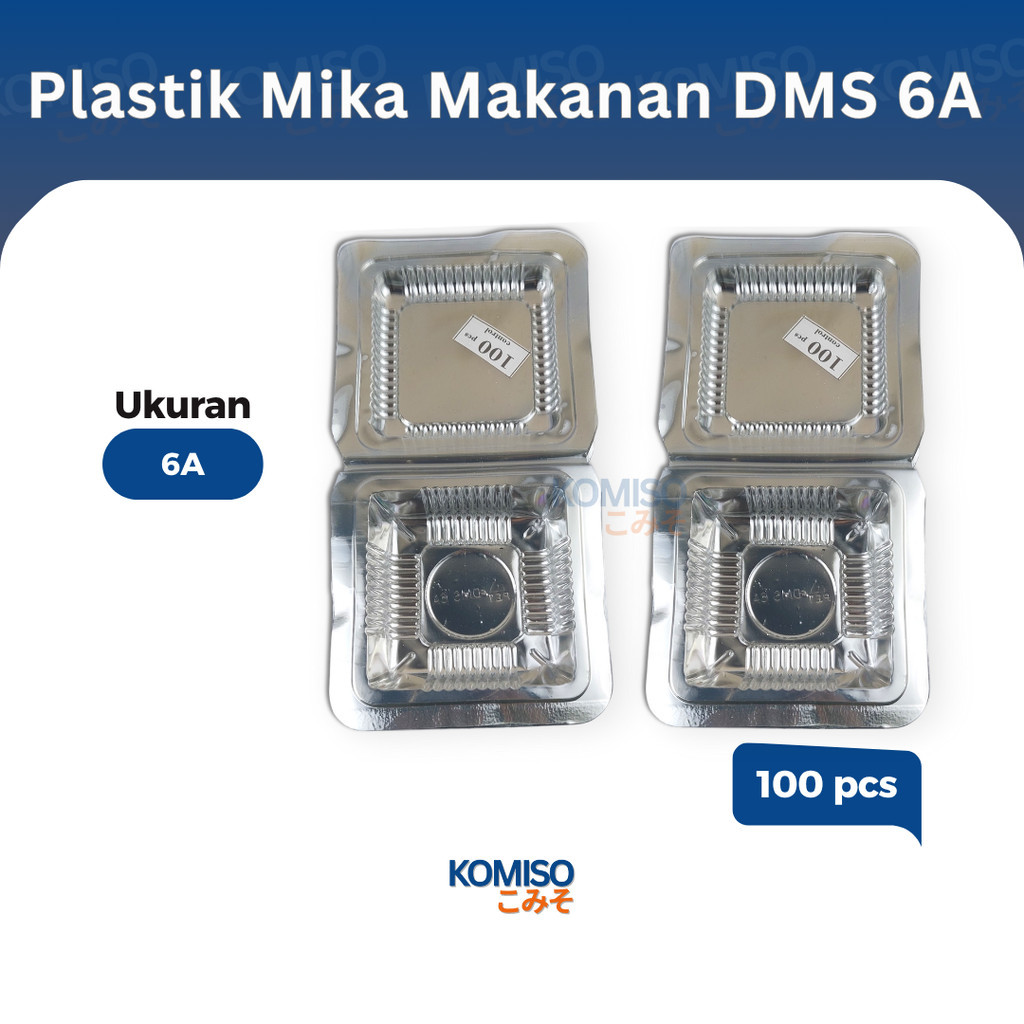 (100 pcs) Plastik Mika Kue / Mika Makanan Kemasan Bening Ukuran 6A