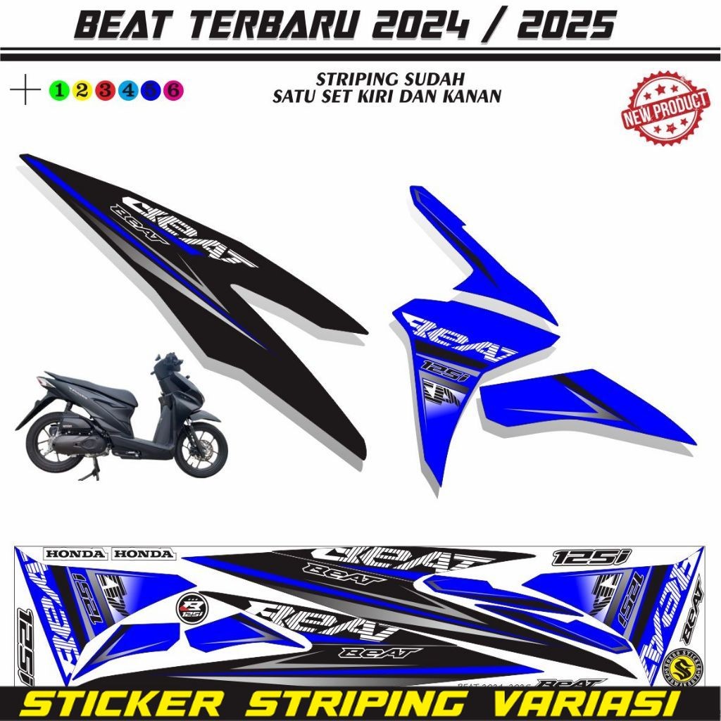 Striping Sticker Beat New 2024 motif Street Stiker Beat Street / STRIPING NEW BEAT 2024 VARIASI