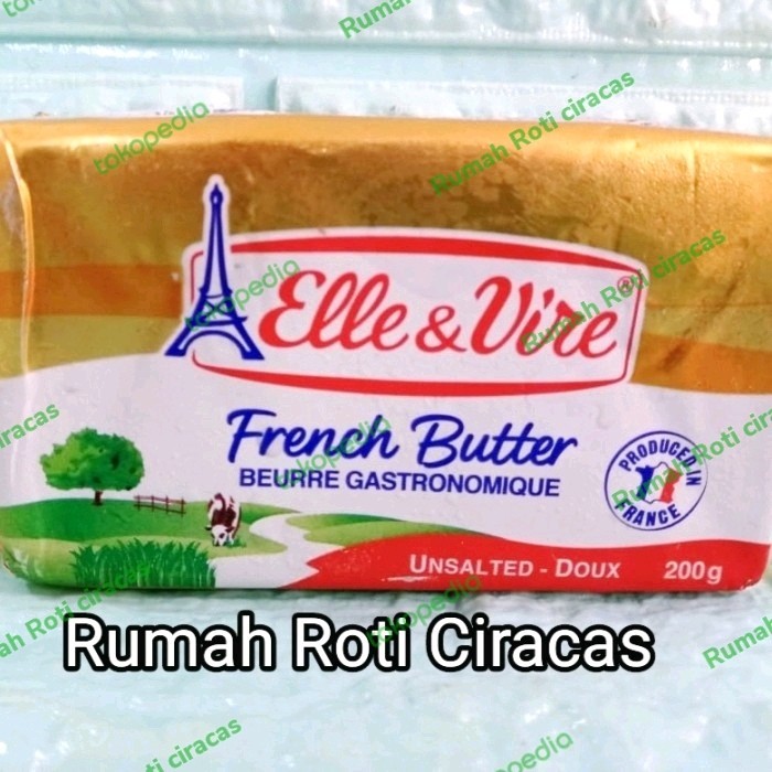 

[New]Promo BUTTER UNSALTED ELLE VIRE 200GR FRANCE 200 GR BUTER TAWAR ELE VIR