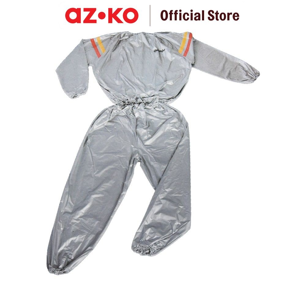 AZKO Champs Pakaian Sauna Ukuran L - Silver Sauna Suit Baju Dan Celana Sauna Pakaian Olahraga Perlen